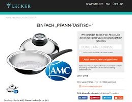AMC Pfanne Gewinnspiel, Lecker Gewinnspiel