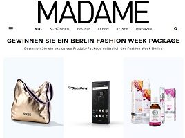 Blackberry Motion Gewinnspiel, Madame Gewinnspiel