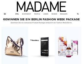 Blackberry Motion Gewinnspiel, Madame Gewinnspiel