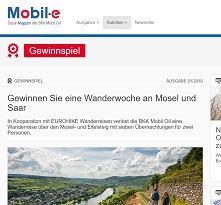 Mosel Wanderreise Gewinnspiel, Mobil-e Gewinnspiel