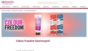 Colour Freedom Produktpaket Gewinnspiel, Rossmann Gewinnspiel