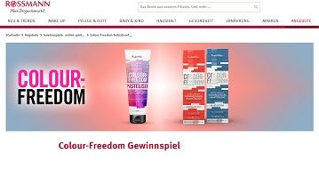 Colour Freedom Produktpaket Gewinnspiel, Rossmann Gewinnspiel
