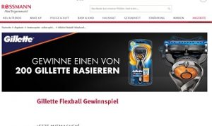 Gillette Flexball Rasierer Gewinnspiel, Rossmann Gewinnspiel