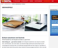 Soehnle Körper-Analysewaage Gewinnspiel, TV Digital Gewinnspiel