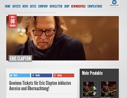 Eric Clapton Konzert Reise Gewinnspiel, Warner Music Gewinnspiel