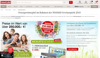 Weltbild Gewinnspiel 2019, Weltbild Gewinnspiel