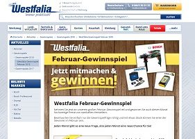 Bosch Schlagbohrmaschine Gewinnspiel, Westfalia Gewinnspiel