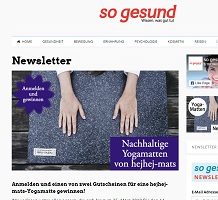 hejhej-mats Yogamatte Gewinnspiel, so gesund Gewinnspiel