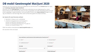 Städtereise Gewinnspiel, Ameropa Gewinnspiel