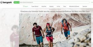 Ortovox Sommer Outfit Gewinnspiel, Bergzeit Gewinnspiel