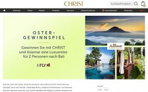 Bali Reise Gewinnspiel, Christ Gewinnspiel