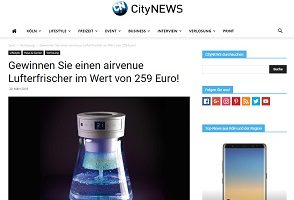 airvenue Lufterfrischer Gewinnspiel, CityNews Gewinnspiel