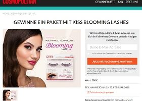 Kiss Blooming Lashes Gewinnspiel, Cosmopolitan Gewinnspiel