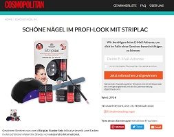 Striplac Nagellack Gewinnspiel, Cosmopolitan Gewinnspiel