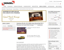 Innsbruck Reise Gewinnspiel, Denzel Gewinnspiel