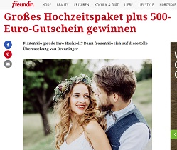 Breuninger Hochzeits-Paket Gewinnspiel, Freundin Gewinnspiel