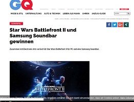 Samsung Soundbar Gewinnspiel, GQ Gewinnspiel
