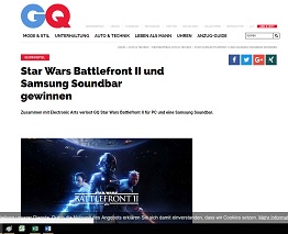 Samsung Soundbar Gewinnspiel, GQ Gewinnspiel