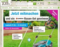 Gardena Elektro-Rasenmäher Gewinnspiel, GartenXXL Gewinnspiel