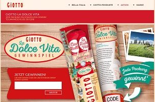Giotto Code eingeben Gewinnnspiel, Giotto Gewinnnspiel