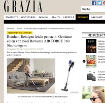 Rowenta Staubsauger Gewinnspiel, Grazia Gewinnspiel