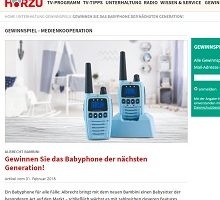 Albrecht Babyphone Gewinnspiel, Hörzu Gewinnspiel