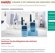 Albrecht Babyphone Gewinnspiel, Hörzu Gewinnspiel