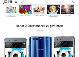 Honor 9 Gewinnspiel, Jolie Gewinnspiel