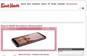 Gigaset Smartphone Gewinnspiel, KinoNews Gewinnspiel