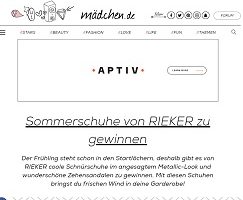 Rieker Sommerschuhe Gewinnspiel, Mädchen Gewinnspiel