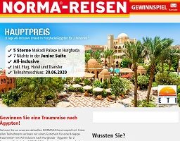 Ägypten Reise Gewinnspiel, Norma Gewinnspiel
