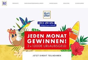 www.ritter-sport.de/urlaubsgeld, Ritter Sport Kassenbon hochladen, Ritter Sport Gewinnspiel
