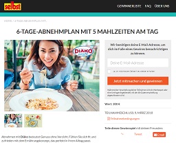 Diäko Abnehm-Paket Gewinnspiel, Selbst Gewinnspiel