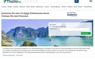Vietnam Reise Gewinnspiel; Thalia Gewinnspiel
