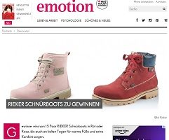 Rieker Schnürboots Gewinnspiel, emotion Gewinnspiel