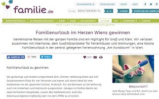 Wien Familien-Urlaub Gewinnspiel, familie.de Gewinnspiel
