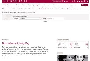 Mary Kay Lip Colors Gewinnspiel, pinkmelon Gewinnspiel