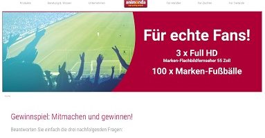 Full HD Fernseher Gewinnspiel, Animonda Gewinnspiel