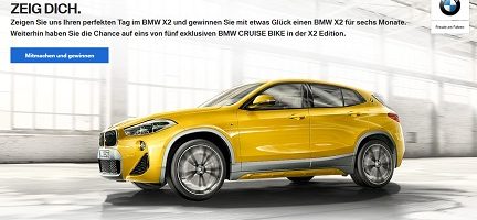 BMW X2 Gewinnspiel, BMW Gewinnspiel