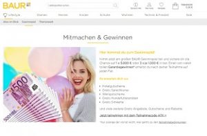 Baur 5000 Euro Gewinnspiel, Baur Gewinnspiel