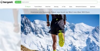 Scott Lauf Outfit Gewinnspiel, Bergzeit Gewinnspiel