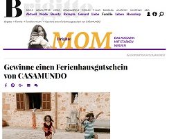 Casamundo Ferienhaus Gutschein Gewinnspiel, Brigitte Gewinnspiel
