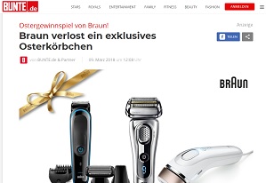 Braun Series 9 Gewinnspiel, Bunte Gewinnspiel