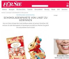 Lindt Schoko-Paket Gewinnspiel, Für Sie Gewinnspiel