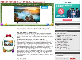 Medion UHD Smart TV Gewinnspiel, KinoNews Gewinnspiel