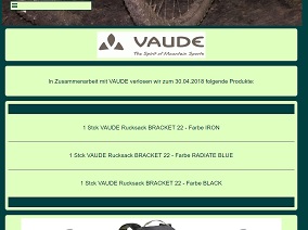 Vaude Rucksack Gewinnspiel, MTB-Sport Gewinnspiel