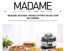 De'Longhi Heißluft-Fritteuse Gewinnspiel, Madame Gewinnspiel