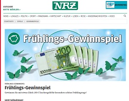 NRZ Frühlings Gewinnspiel, NRZ Gewinnspiel