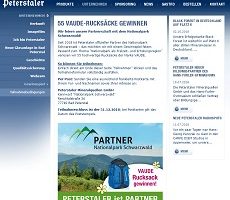 Vaude Rucksack Gewinnspiel, Peterstaler Gewinnspiel