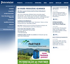 Vaude Rucksack Gewinnspiel, Peterstaler Gewinnspiel